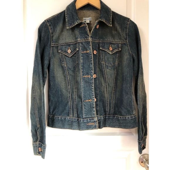 GAP DARK DENIM JACKET SZ XS - Picture 3 of 10